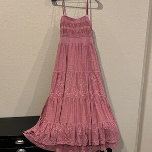Lucky Brand XL Elegant Pink Lace Dress